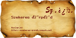 Szekeres Árpád névjegykártya