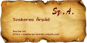Szekeres Árpád névjegykártya