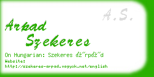 arpad szekeres business card